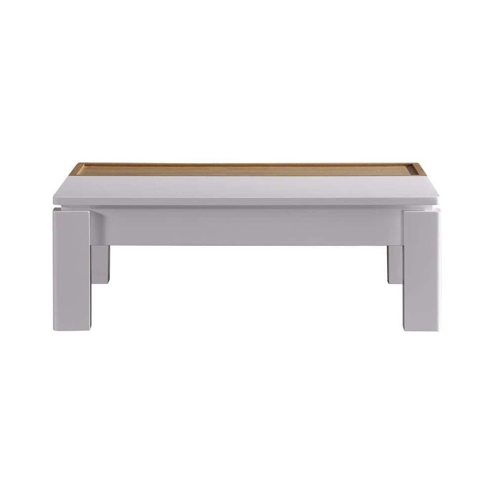 Coffee Table High Gloss Finish Lift Up Top MDF White Ash Colour Interior Storage Fast shipping On sale