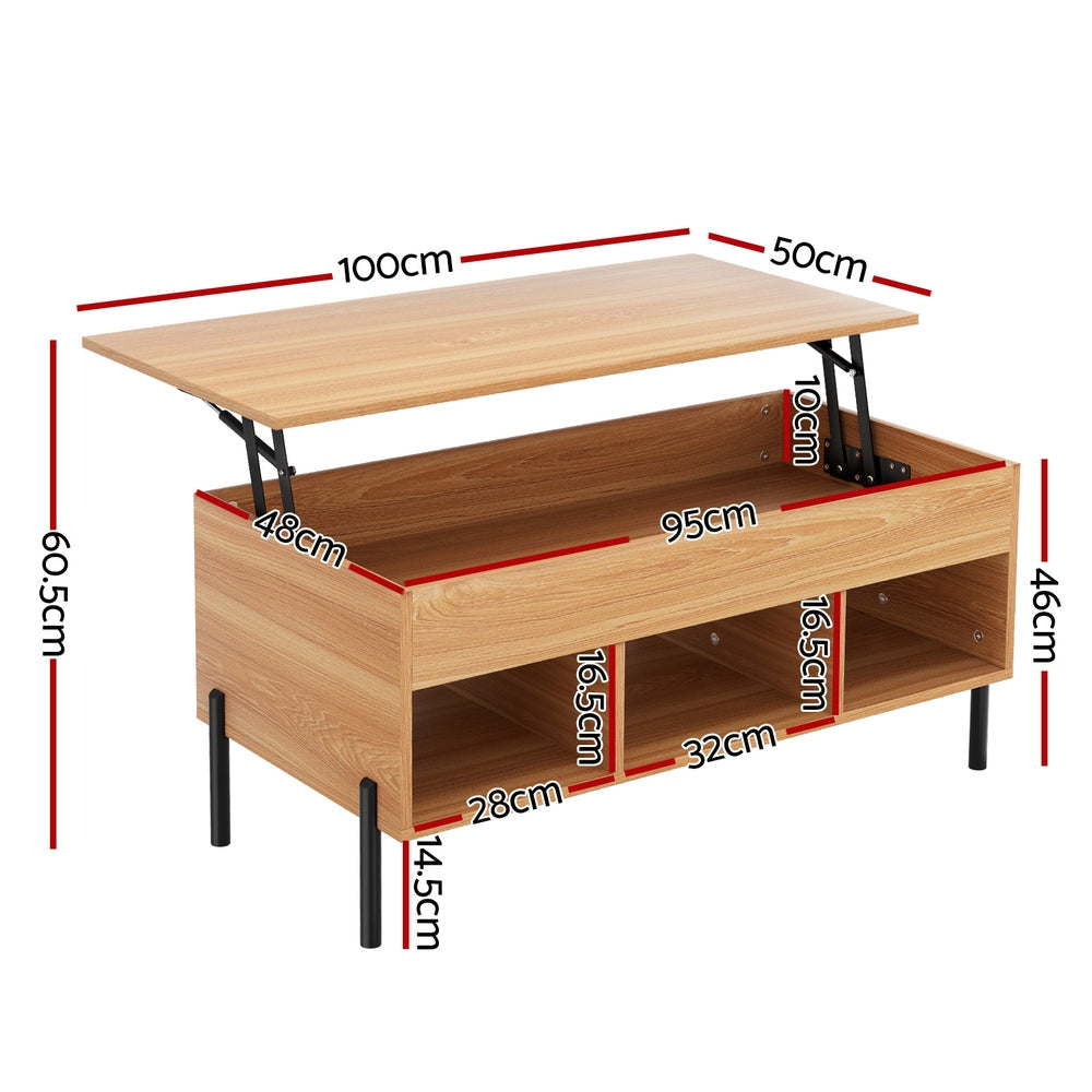 Coffee Table Lift-top Oak Fast shipping On sale