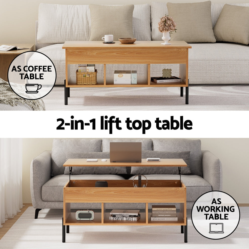 Coffee Table Lift-top Oak Fast shipping On sale