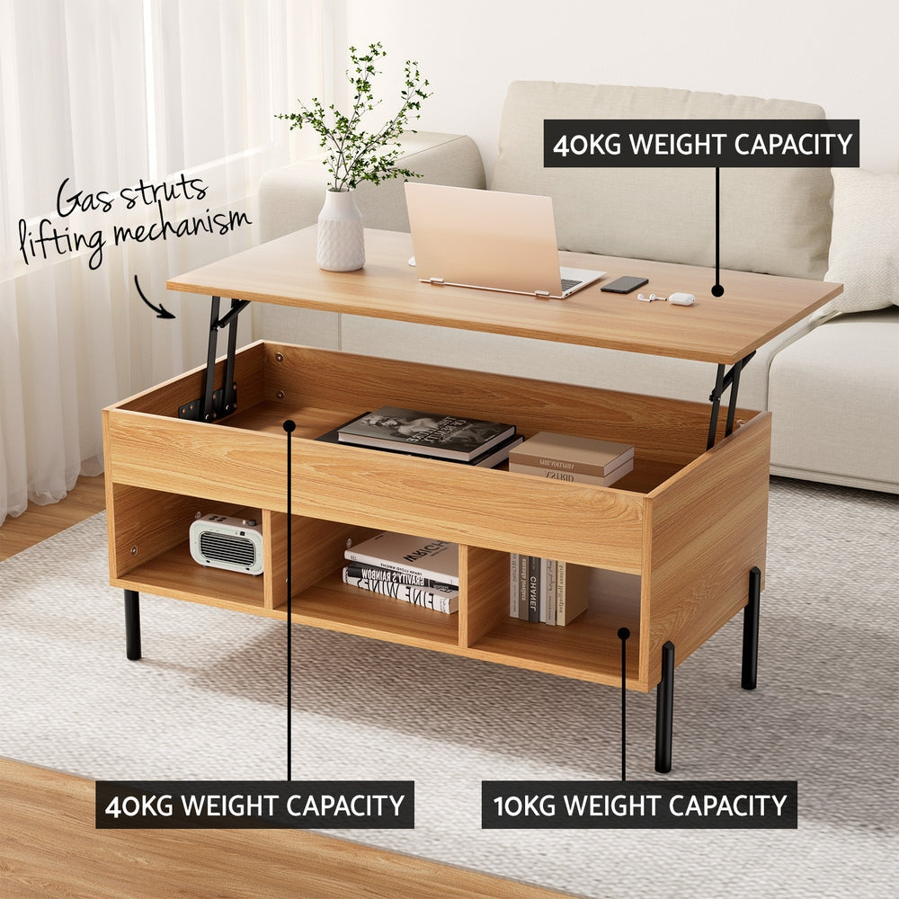 Coffee Table Lift-top Oak Fast shipping On sale