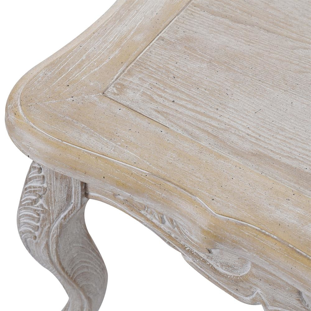 Coffee Table Oak Wood Plywood Veneer White Washed Finish Fast shipping On sale