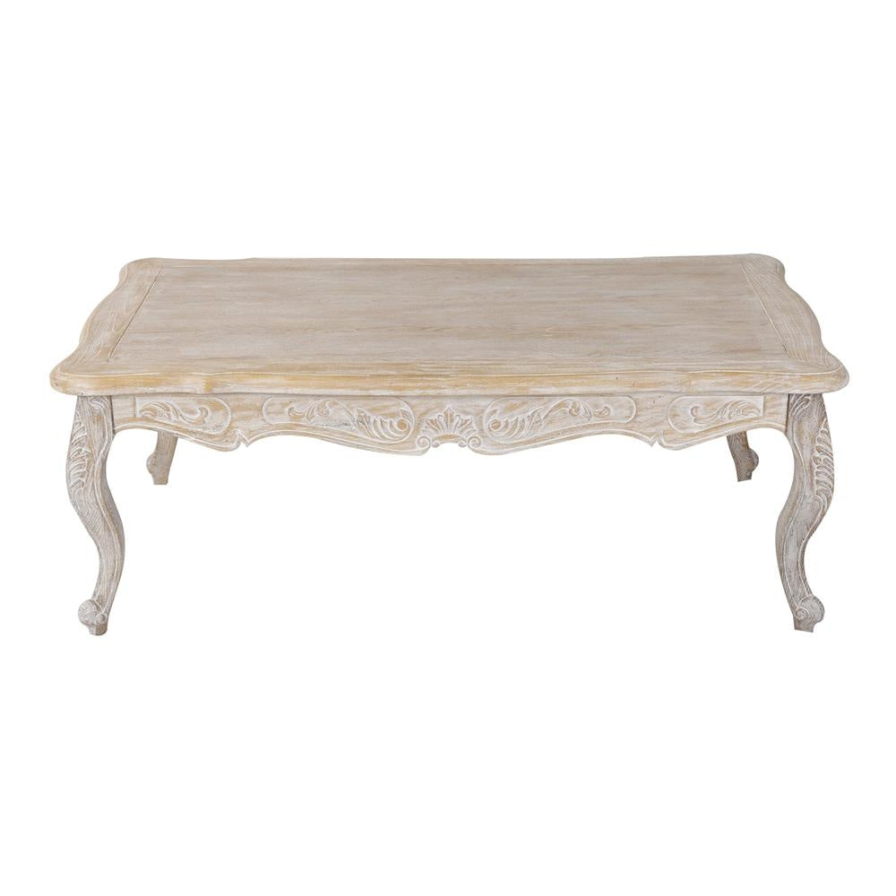 Coffee Table Oak Wood Plywood Veneer White Washed Finish Fast shipping On sale