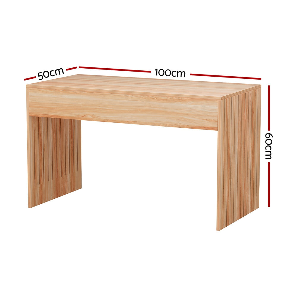 Coffee Table Rectangle Fluted Side 100CM Fast shipping On sale