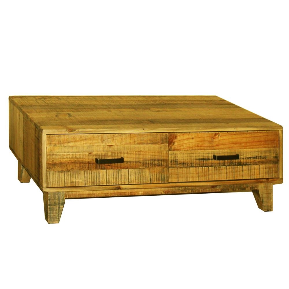 Coffee Table Wooden Frame 2 Drawers Storage in Light Brown Colour Fast shipping On sale