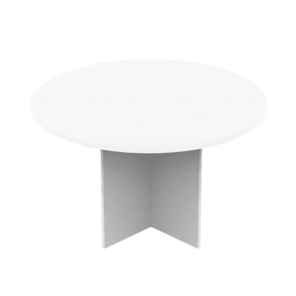 Collins Round Meeting Table Office Desk 120cm - White Fast shipping On sale