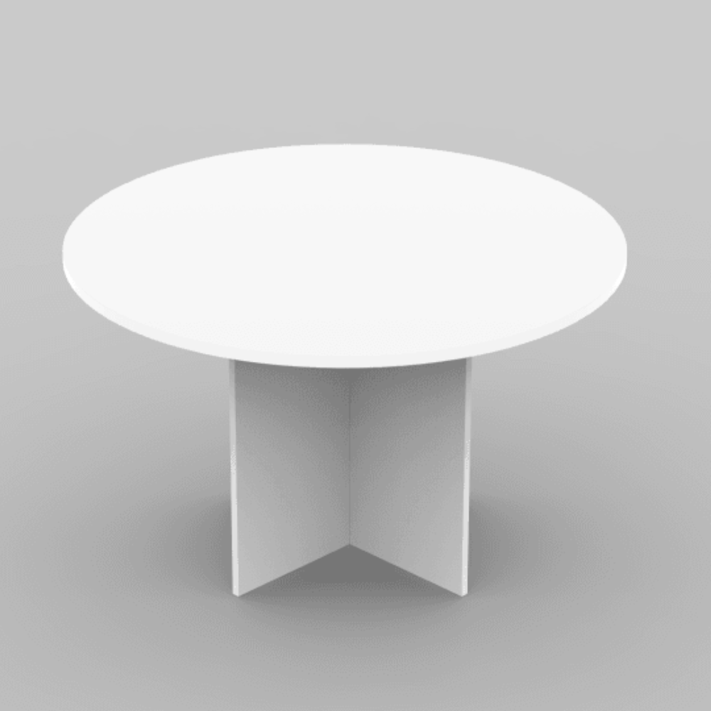 Collins Round Meeting Table Office Desk 120cm - White Fast shipping On sale