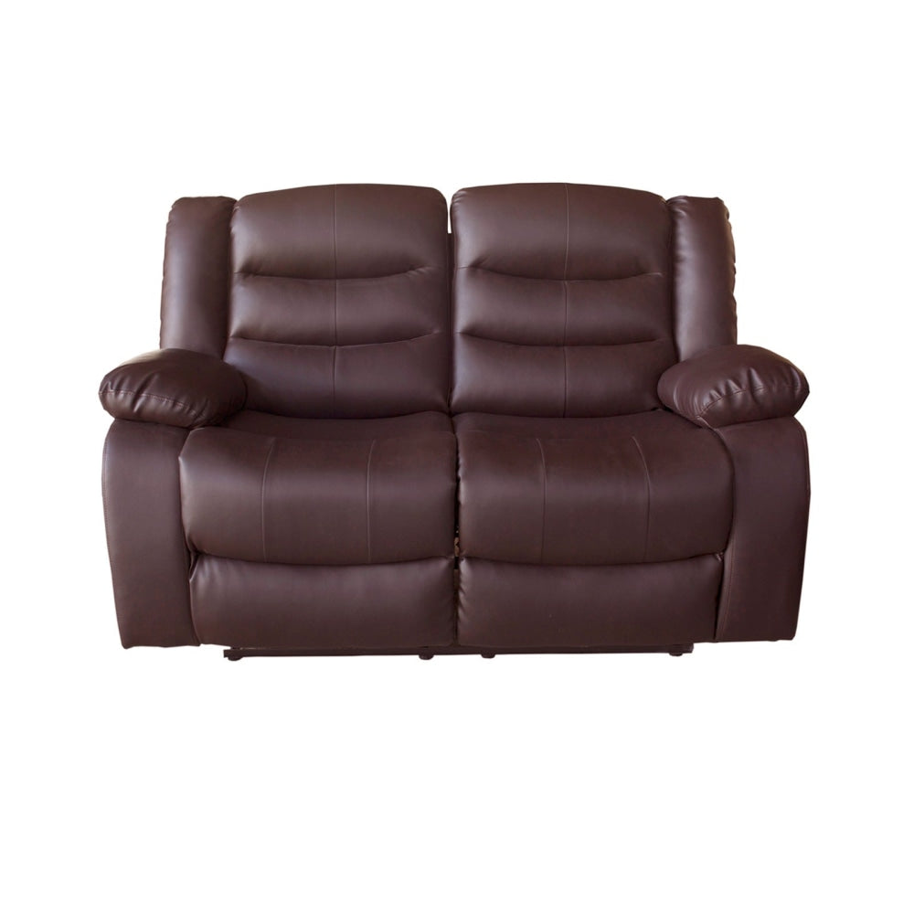 Colson 2 - Seater Faux Leather Recliner Sofa Lounge Couch - Brown Color Chair Fast shipping On sale