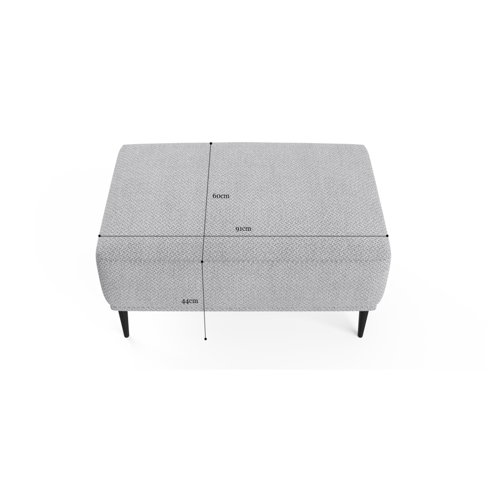 Como Ottoman Gainsboro Grey Fast shipping On sale