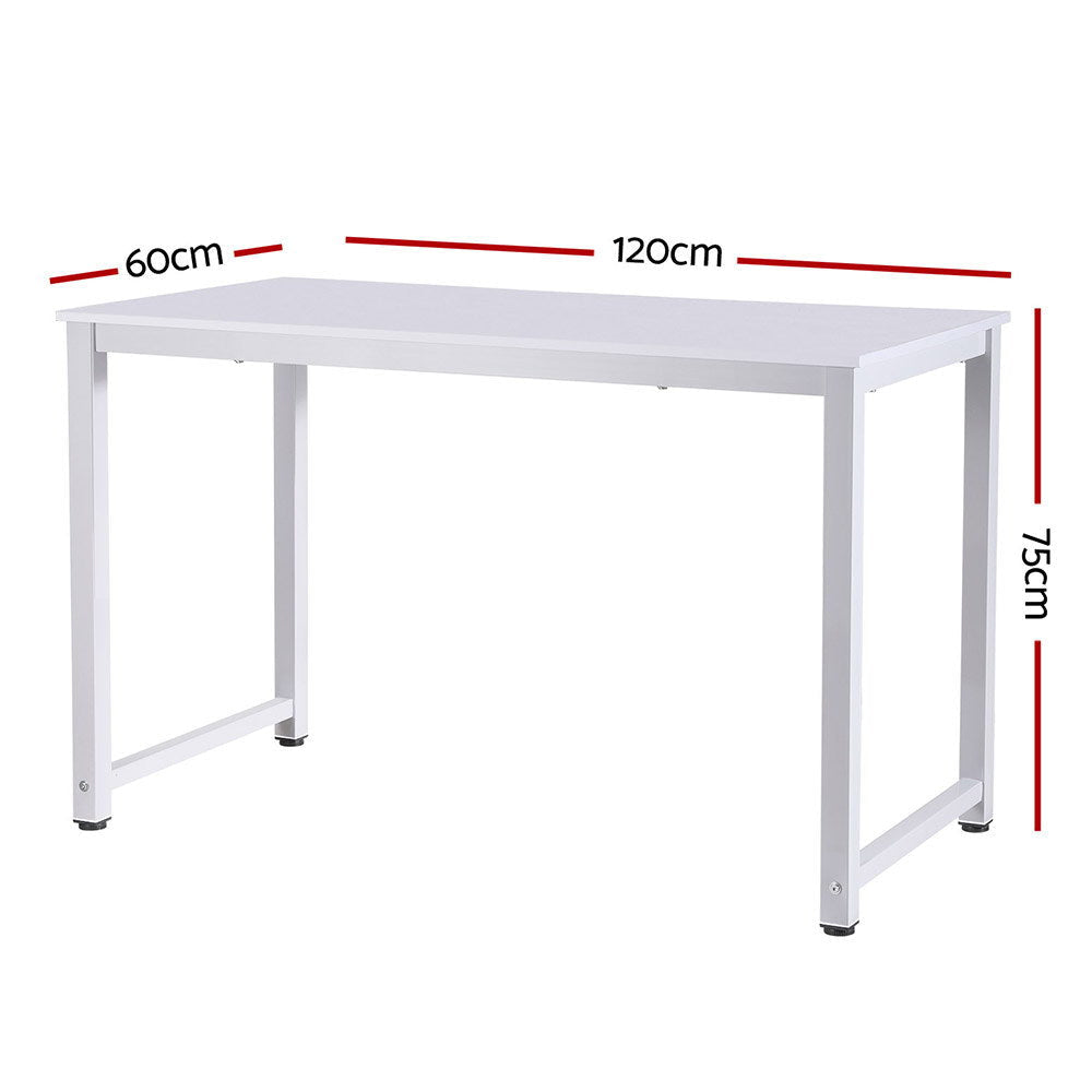 Computer Desk Home Office Study Table White 120CM Fast shipping On sale