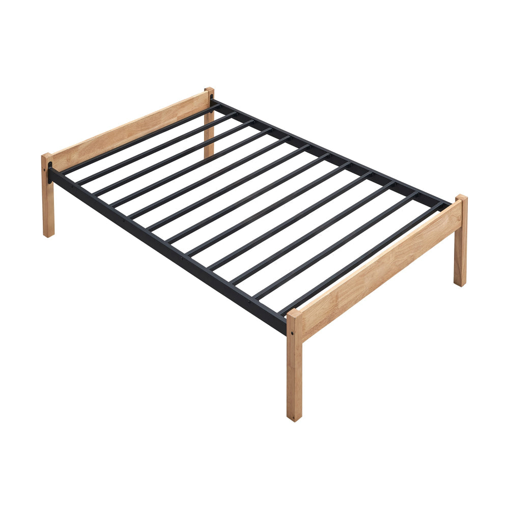 Condie Platform Bed Frame Base King Single Size Natural/Black Fast shipping On sale