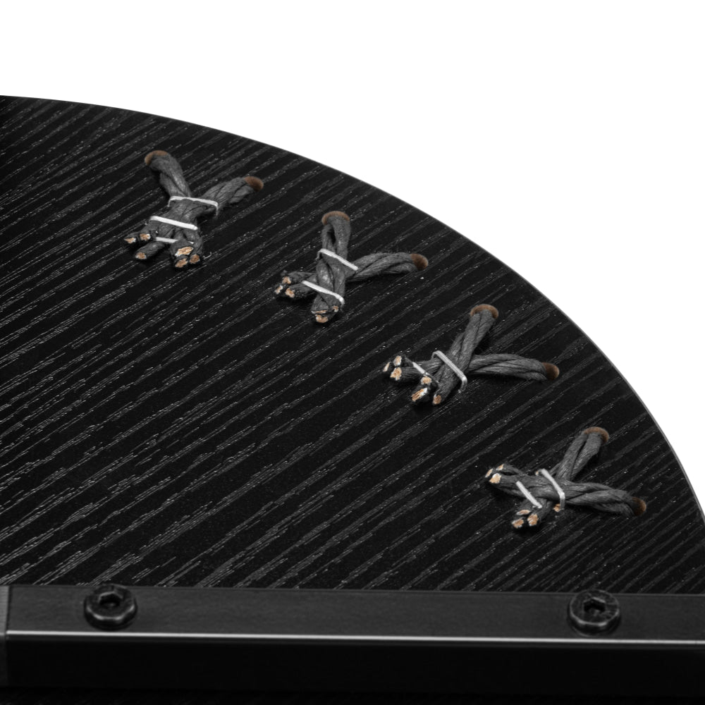 Connell Modern Round Wooden End Lamp Side Table - Black Fast shipping On sale