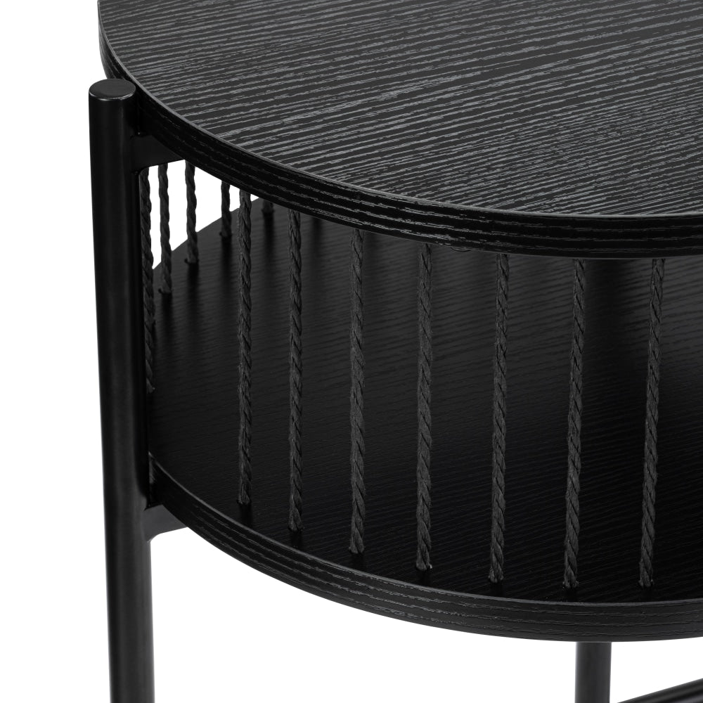 Connell Modern Wooden Hallway Console Hall Oval Table - Black Fast shipping On sale