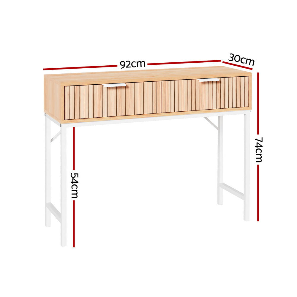 Console Table 2 Drawers 92CM Hall Fast shipping On sale