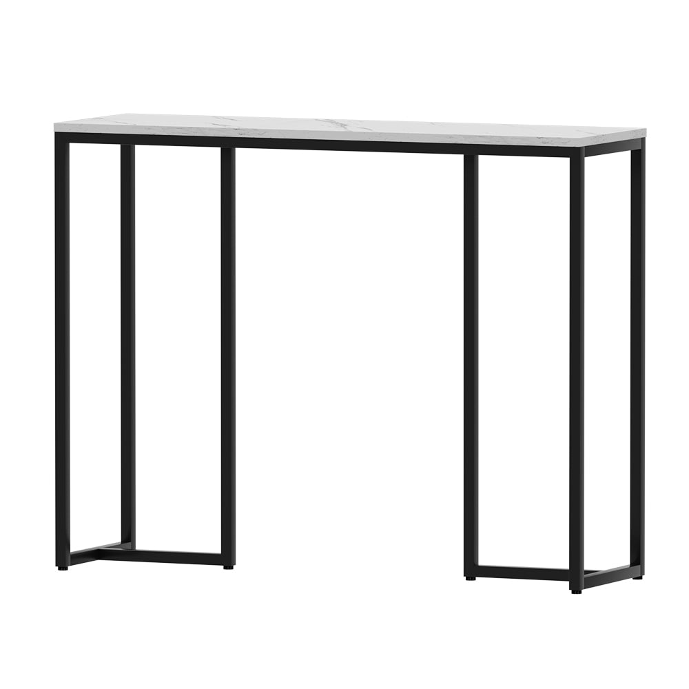 Console Table Hallway With Marble Effect Tabletop White Entry Hall Fast shipping On sale