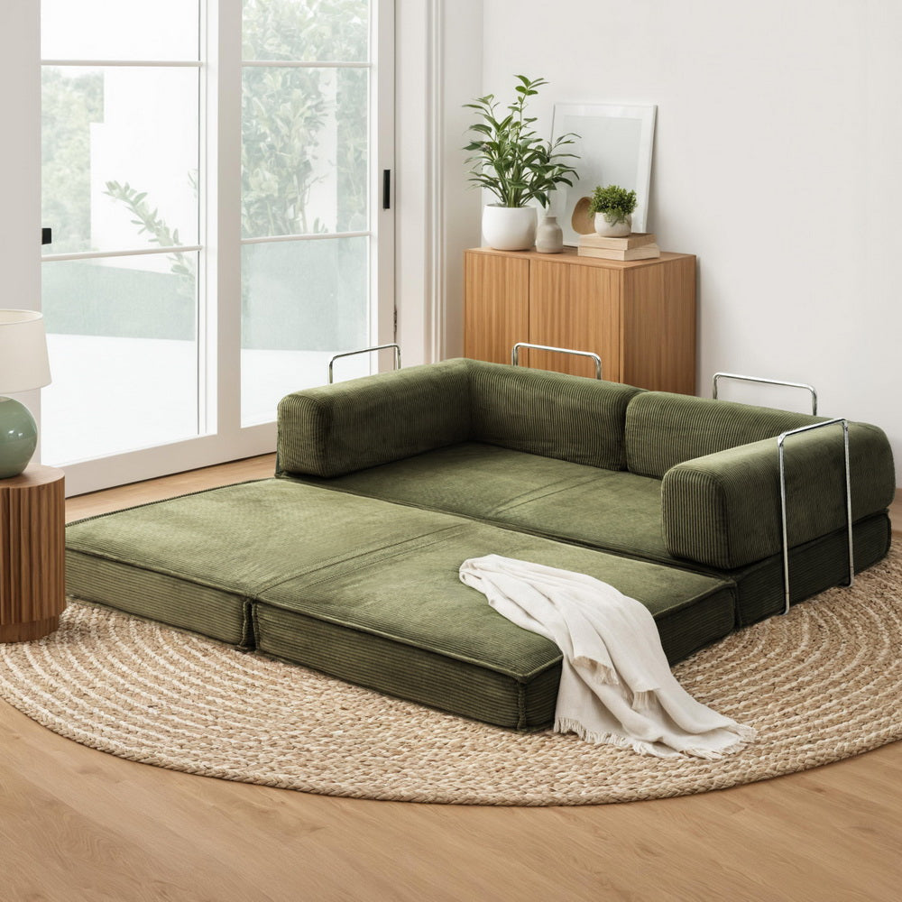 Convertible Folding Sofa Bed Green Fast shipping On sale