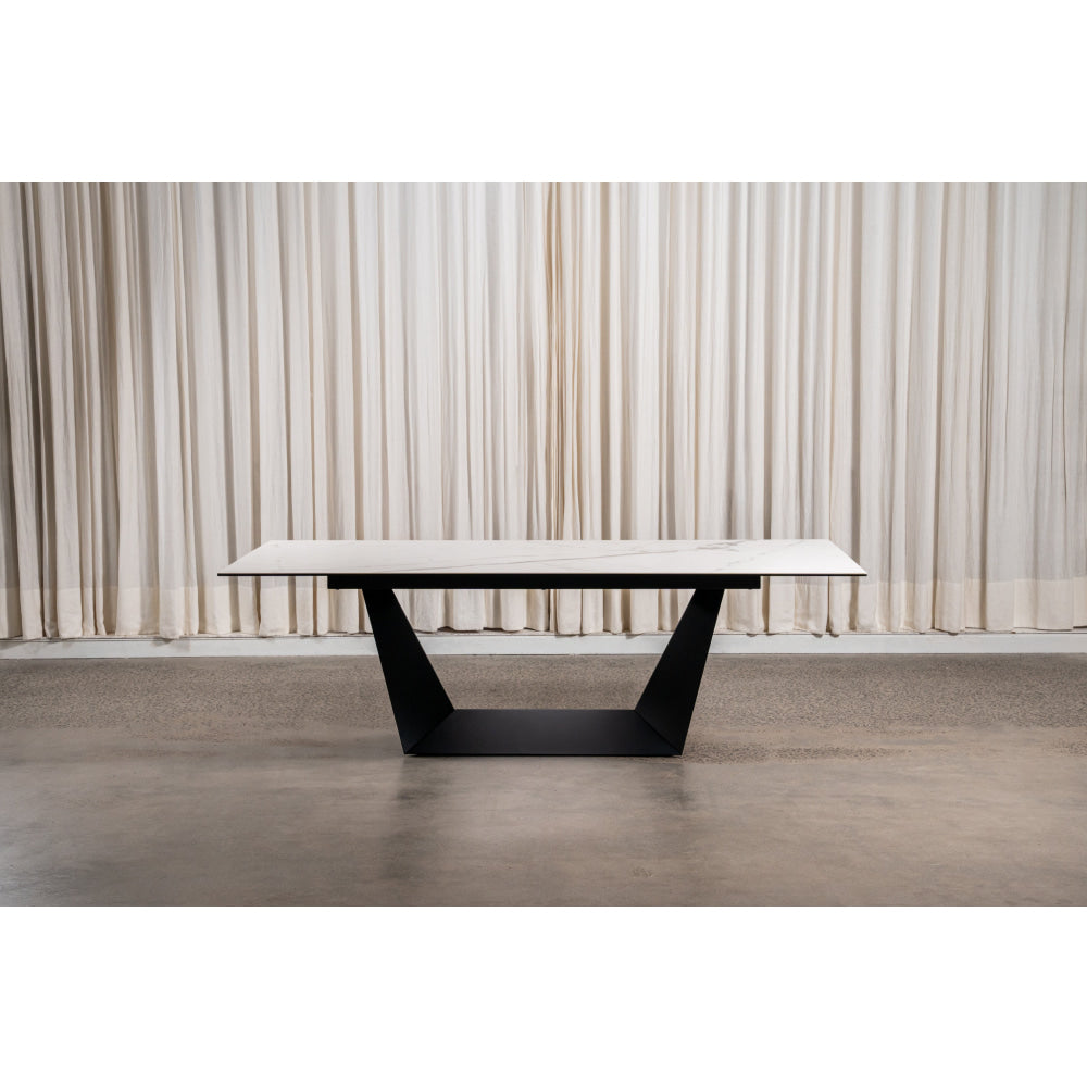 Corby Modern Rectangular Fixed Kitchen Dining Table 240cm Marmo Ceramic Fast shipping On sale