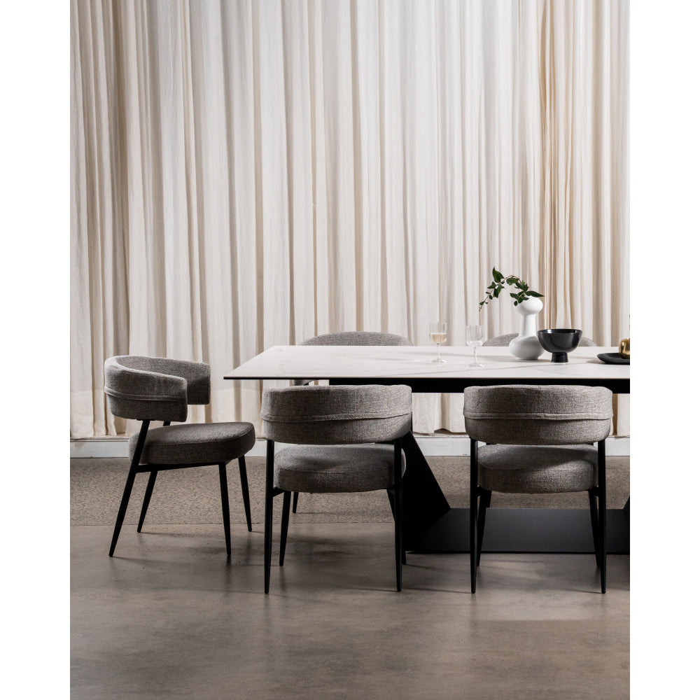 Corby Modern Rectangular Fixed Kitchen Dining Table 240cm Marmo Ceramic Fast shipping On sale