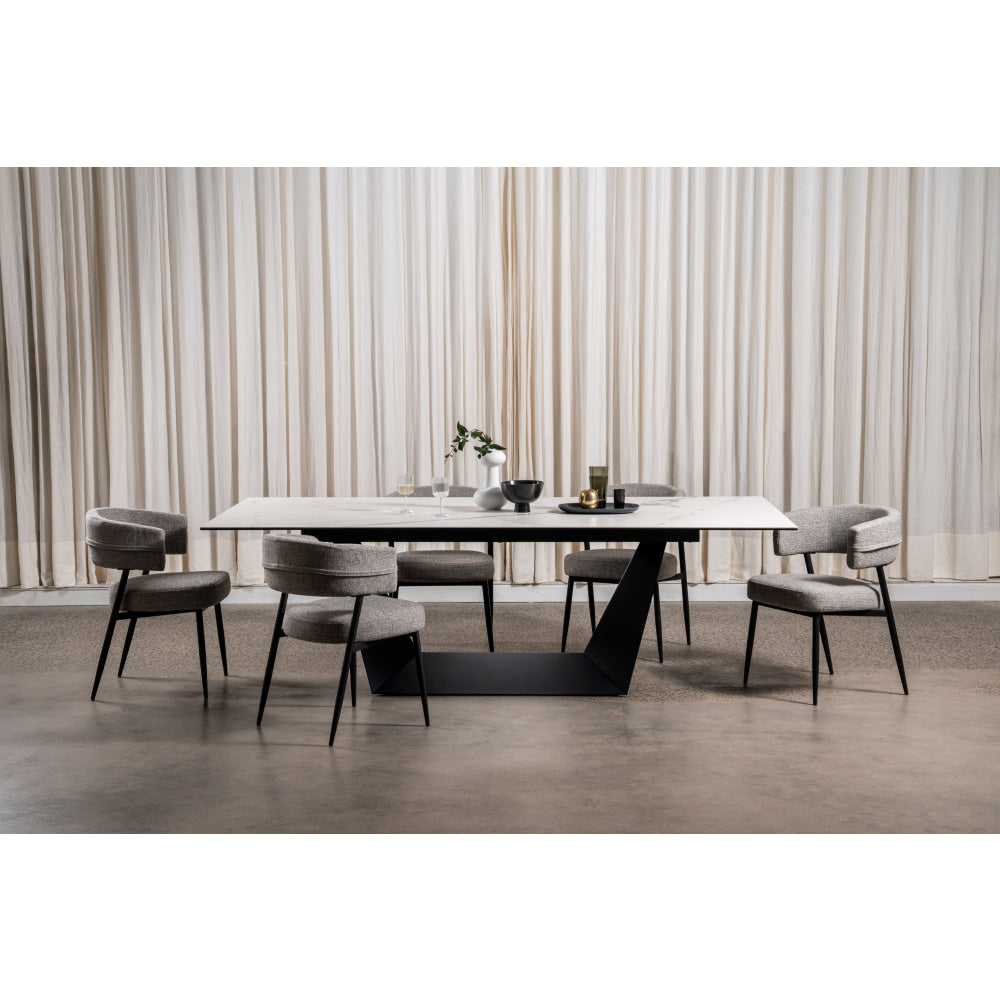 Corby Modern Rectangular Fixed Kitchen Dining Table 240cm Marmo Ceramic Fast shipping On sale