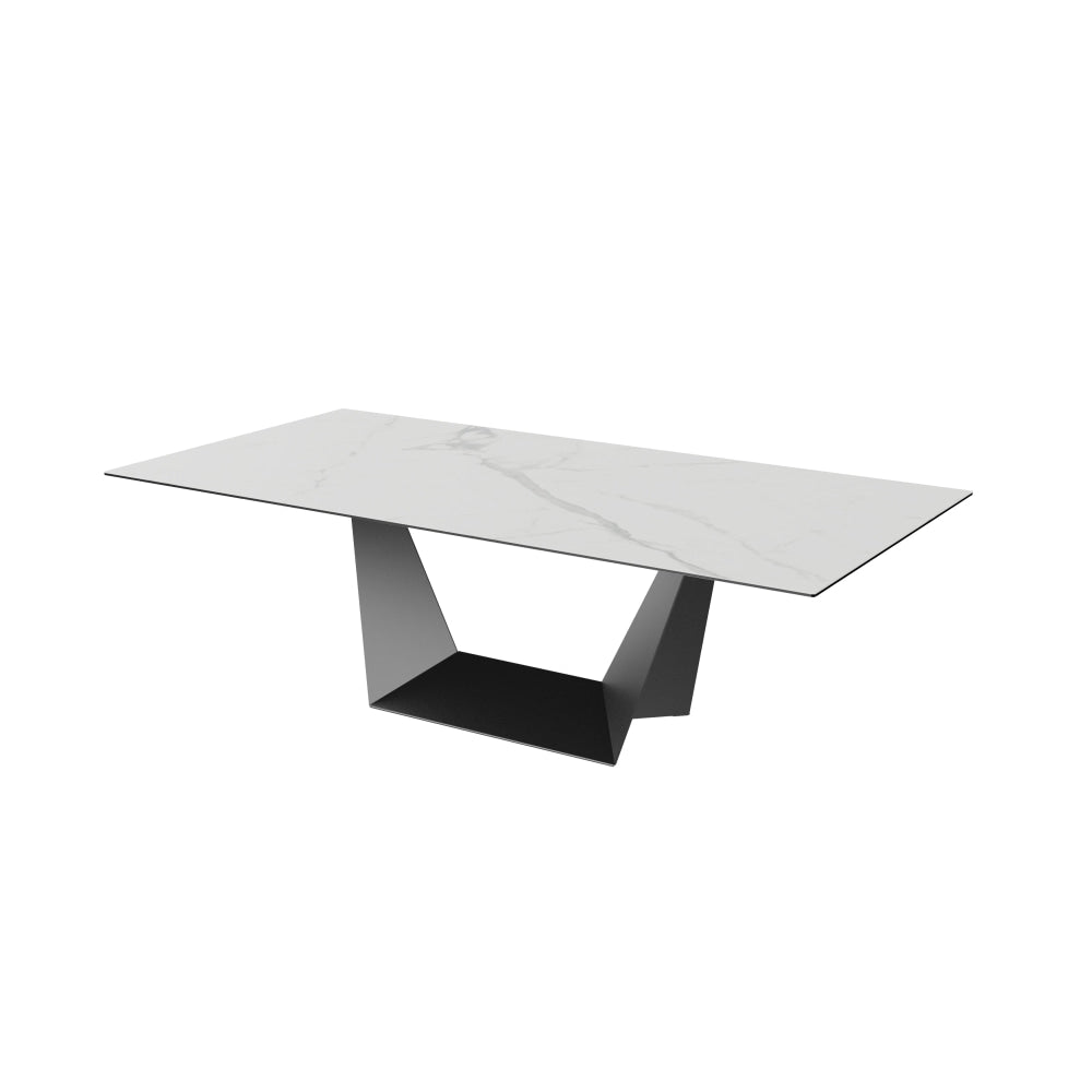 Corby Modern Rectangular Fixed Kitchen Dining Table 240cm Marmo Ceramic Fast shipping On sale