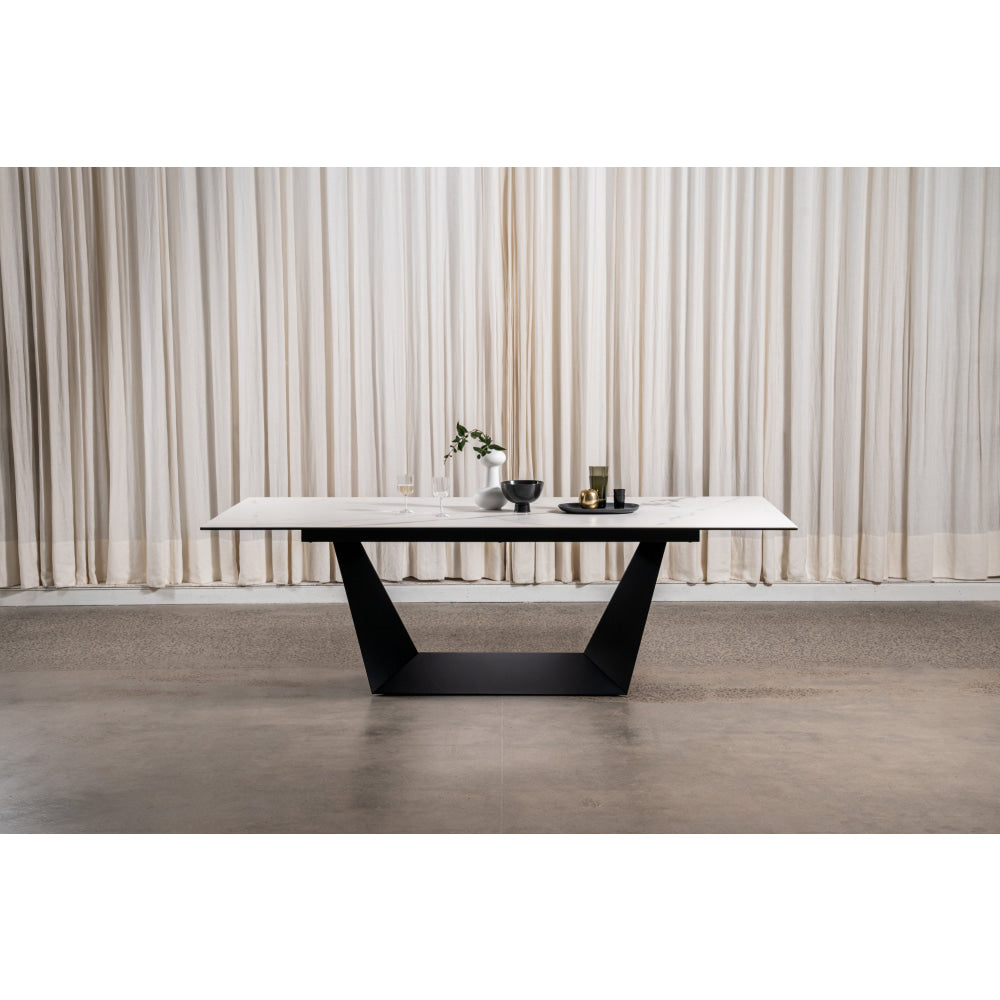 Corby Modern Rectangular Fixed Kitchen Dining Table 240cm Marmo Ceramic Fast shipping On sale