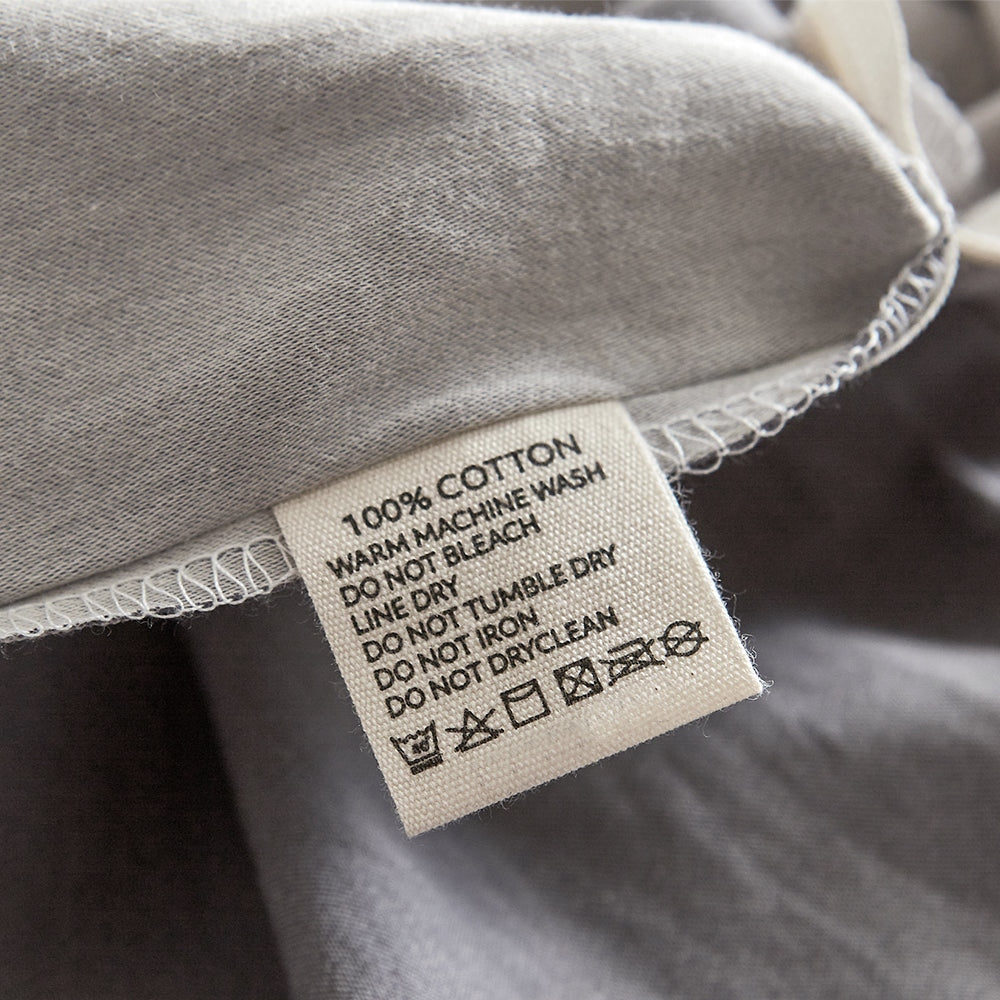 Cosy Club Washed Cotton Sheet Set Grey Double Bed Fast shipping On sale