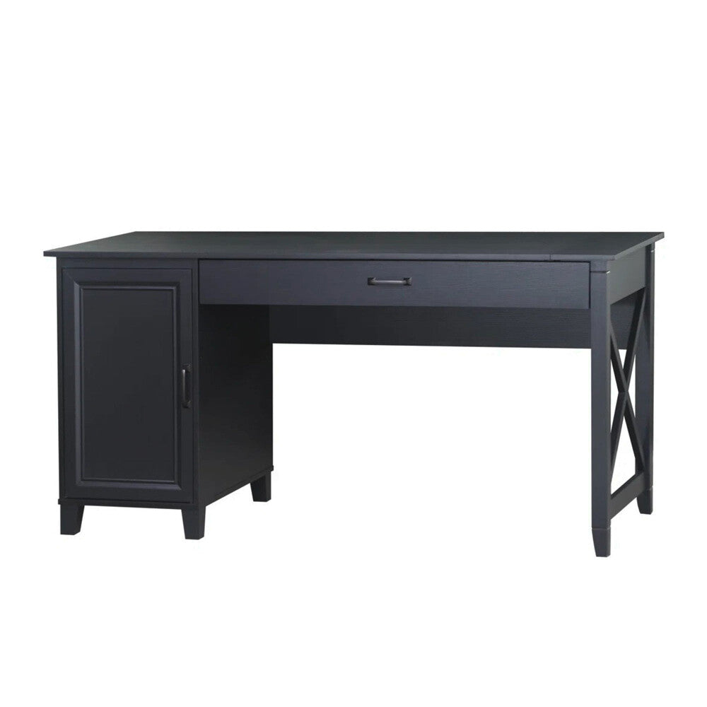 Dallas Large Wooden Computer Study Home Office Task Desk 150cm Black Fast shipping On sale