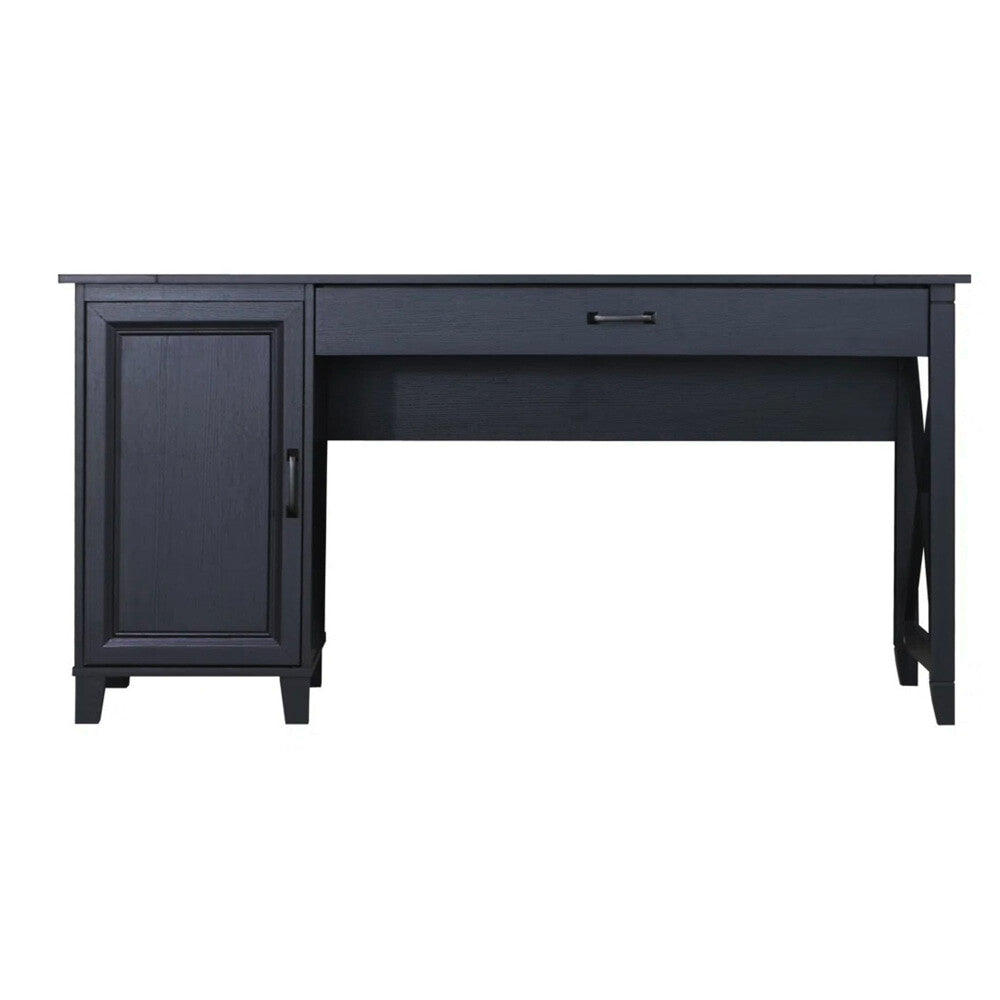 Dallas Large Wooden Computer Study Home Office Task Desk 150cm Black Fast shipping On sale