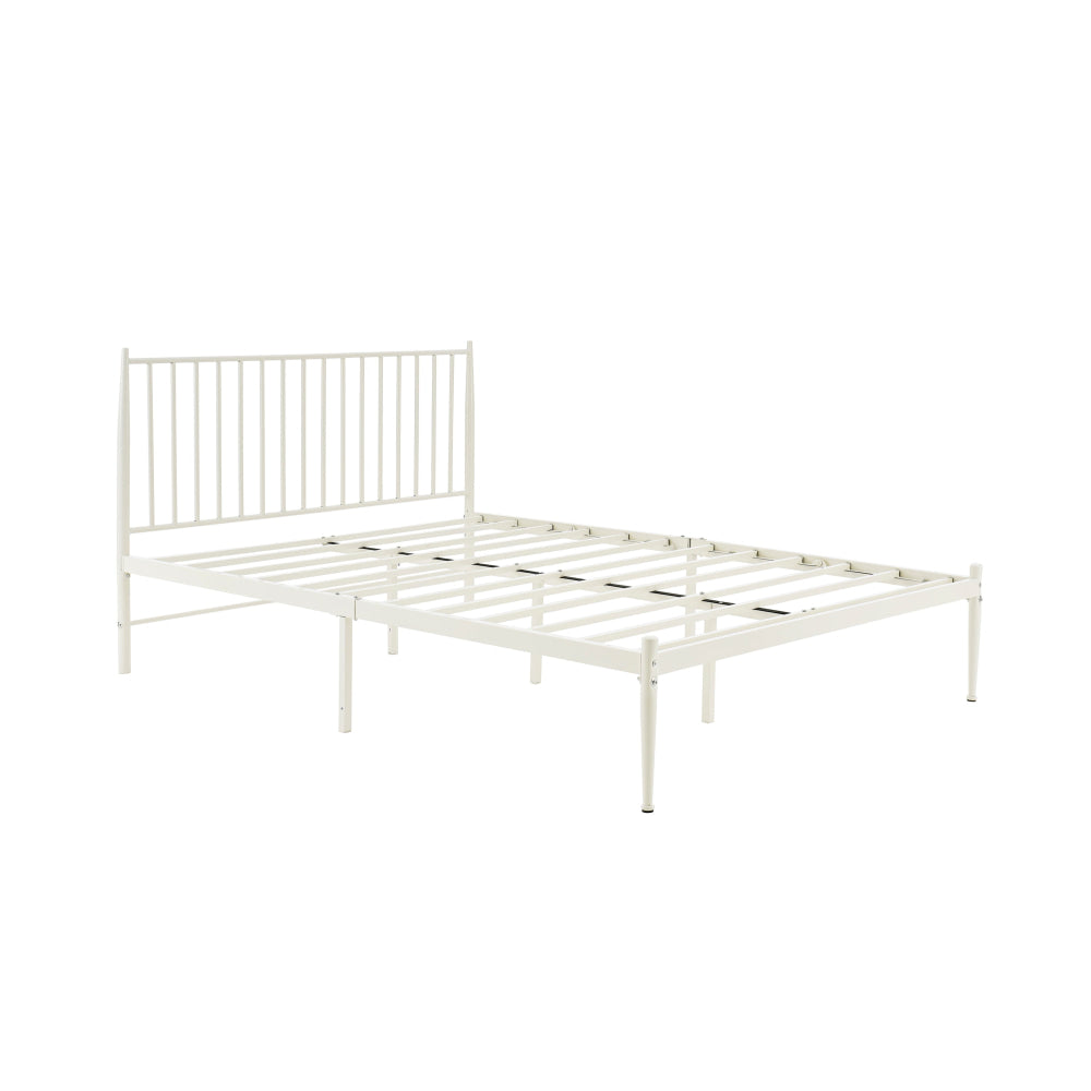 Dallas Metal Bed Frame Double Size White Fast shipping On sale