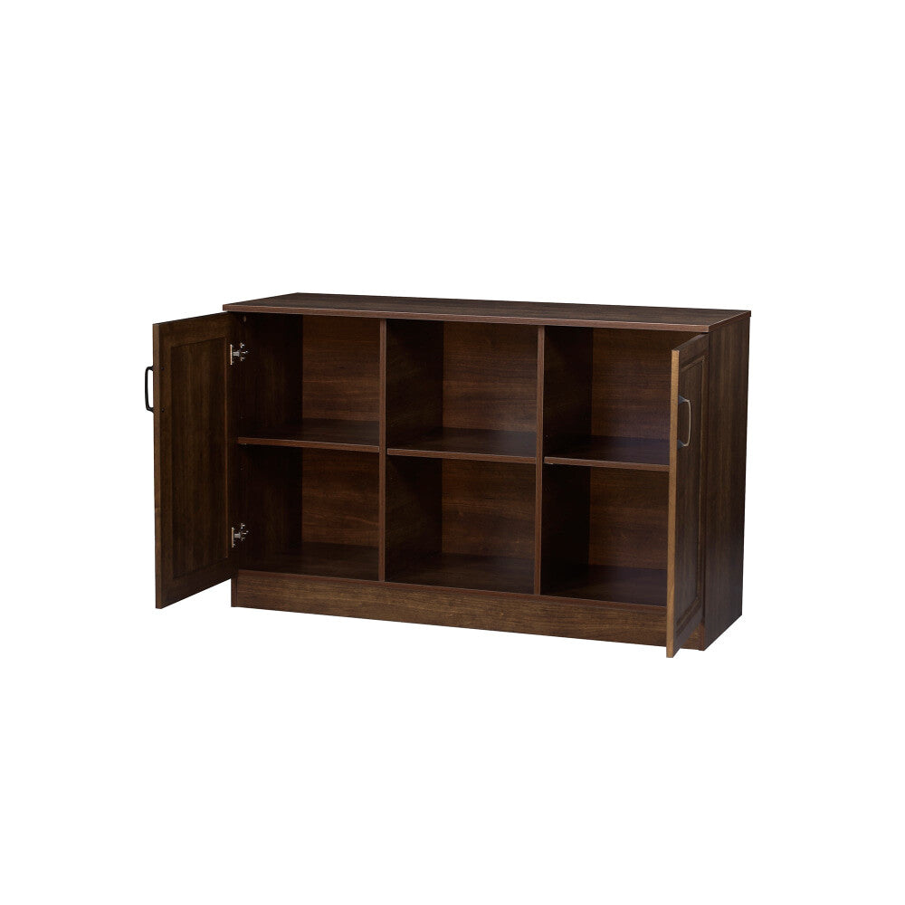 Dallas Wooden 2-Door Sideboard Buffet Unit Storage Cabinet Dark Walnut & Fast shipping On sale