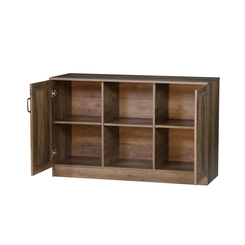 Cairo Wooden 2-Door Sideboard Buffet Unit Storage Cabinet Rustic Oak & Fast shipping On sale