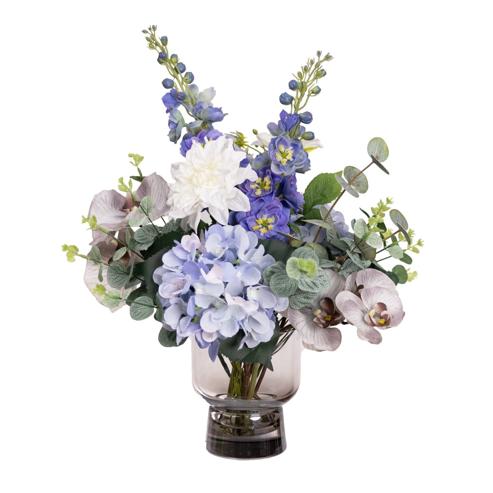 Dalphinium & Hydrangea 50cm Artificial Faux Plant Flower Decorative Mixed Arrangement Fast shipping On sale