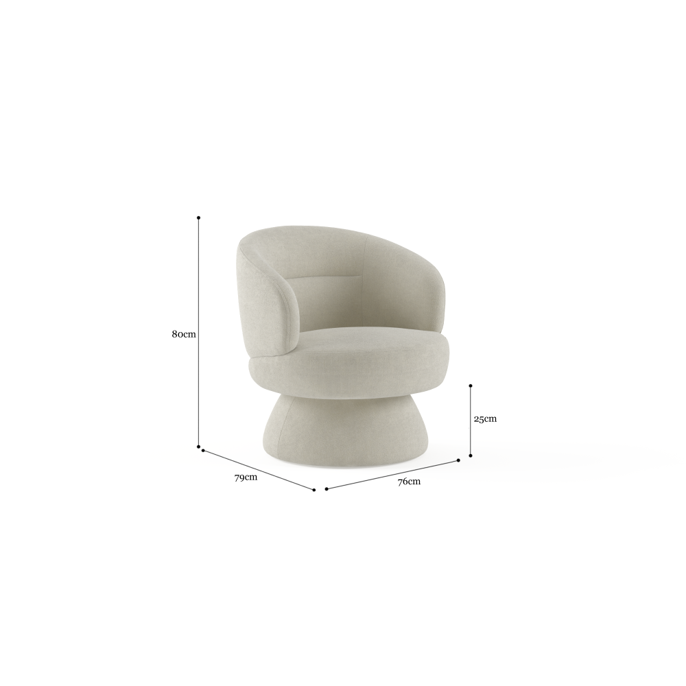 Dame Swivel Accent Relaxing Lounge Chairs Ivory Chair Fast shipping On sale