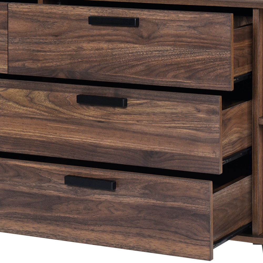 Damian Wooden Sideboard Buffet Unit Storage Cabinet - Walnut & Fast shipping On sale