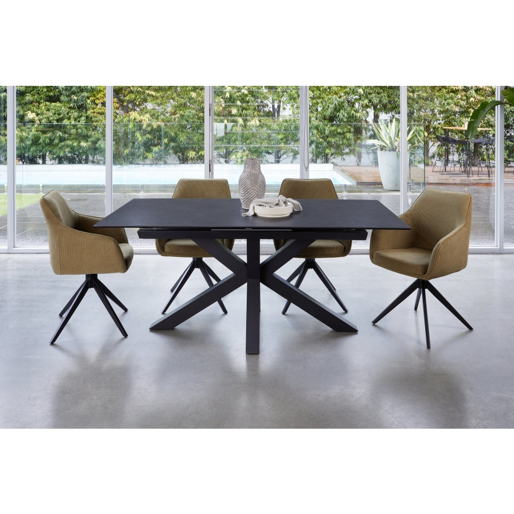 Davide Extension Rectangular Kitchen Dining Table Ceramic 180-225cm - Blizzard Fast shipping On sale