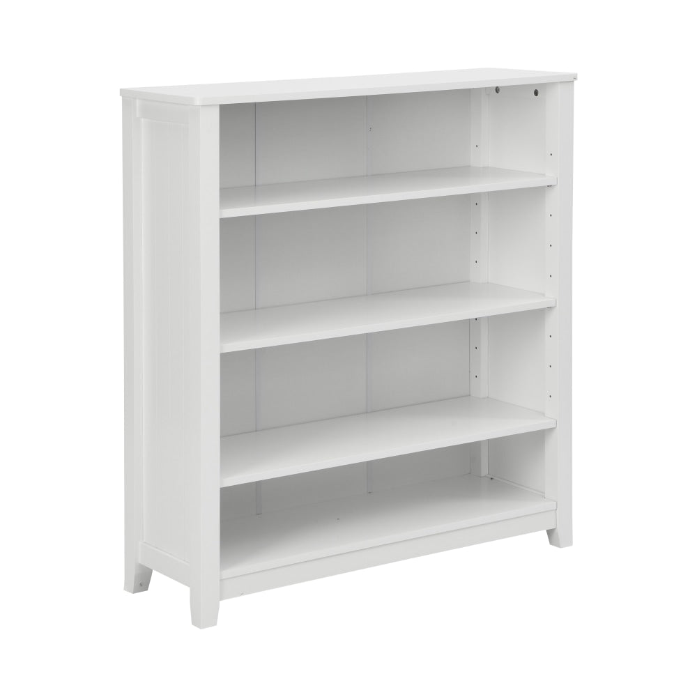 Declan Wooden Modern 4 - Tier Low Bookcase Display Shelf Storage Cabinet - White Fast shipping On sale