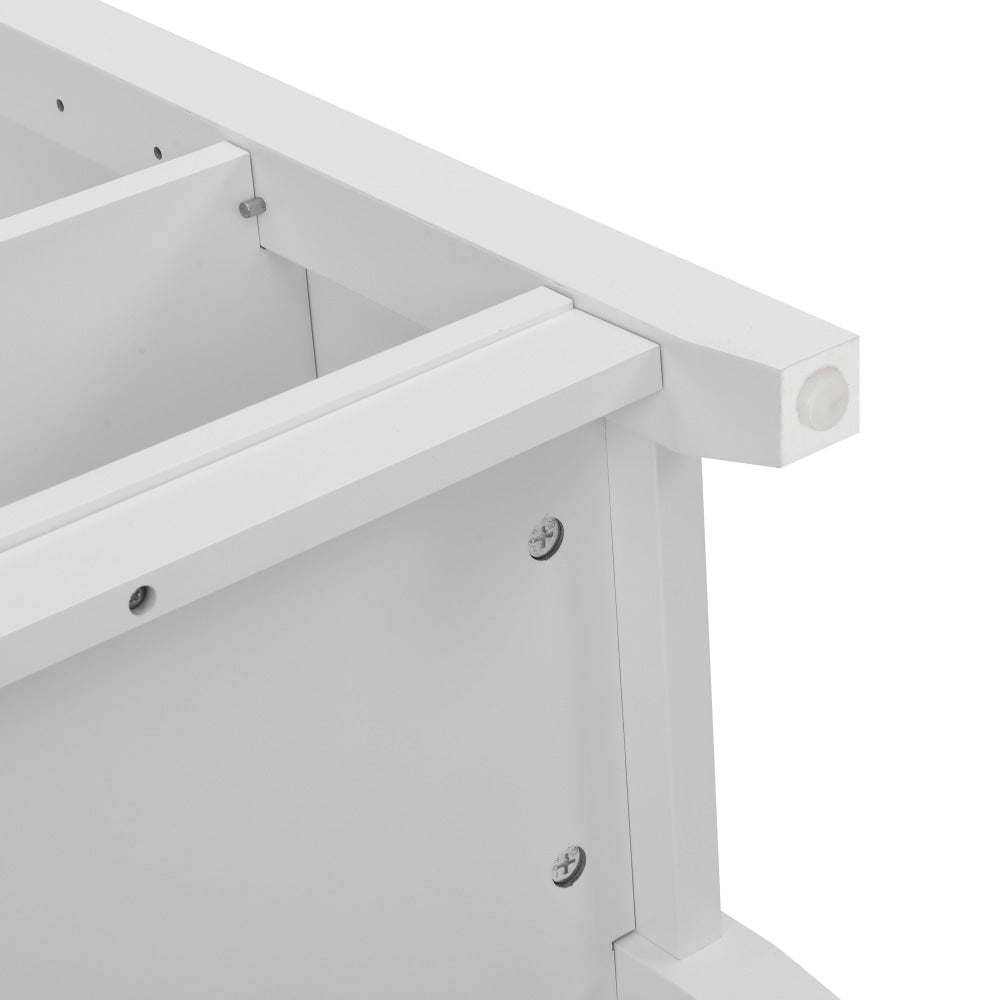 Declan Wooden Modern 4 - Tier Low Bookcase Display Shelf Storage Cabinet - White Fast shipping On sale