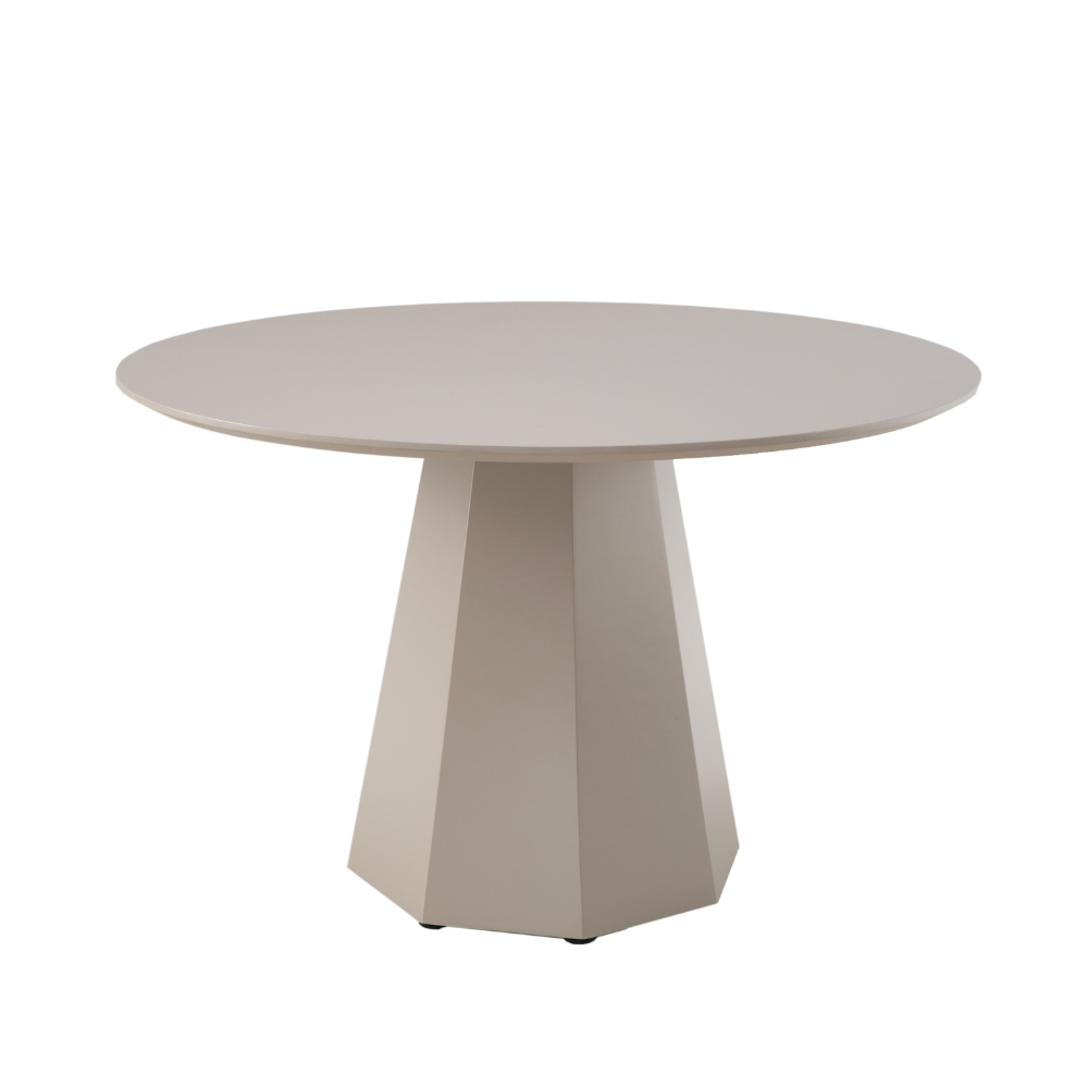 Delisa Modern Round Wooden Kitchen Dining Table 120cm Putty Fast shipping On sale