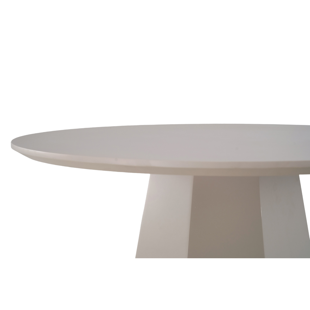 Delisa Modern Round Wooden Kitchen Dining Table 120cm Putty Fast shipping On sale