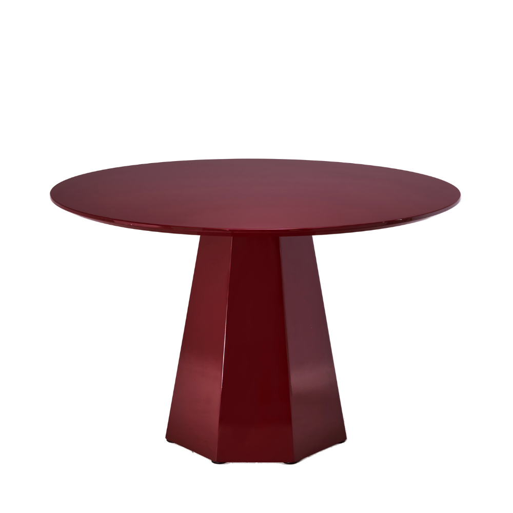 Delisa Modern Round Wooden Kitchen Dining Table 120cm Wine Fast shipping On sale