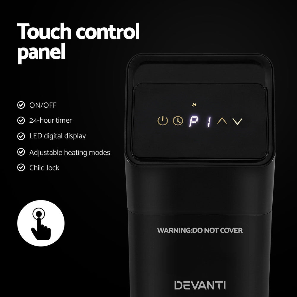 Devanti Radiant Tower Heater Electric Portable Remote Control 2000W Heating Heaters Fast shipping On sale