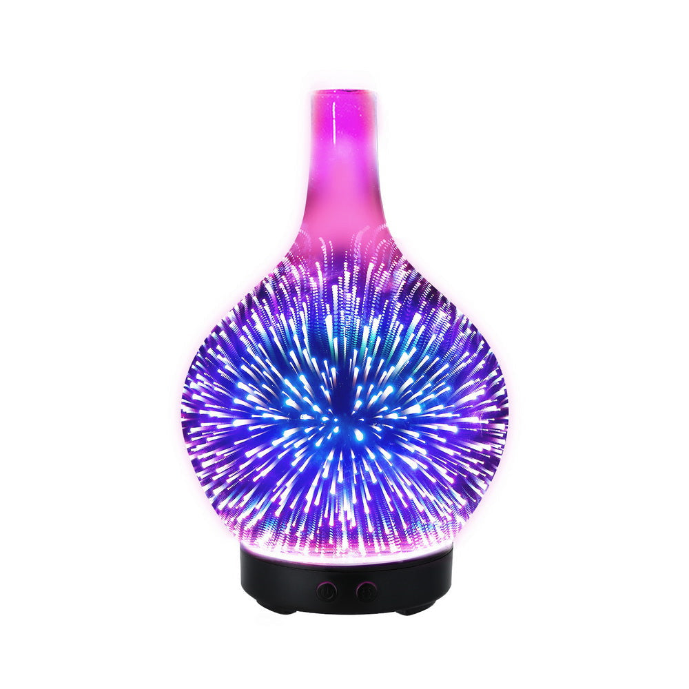 Devanti Ultrasonic Aroma Aromatherapy Diffuser 3D Light Oil Firework Humidifier Decor Fast shipping On sale