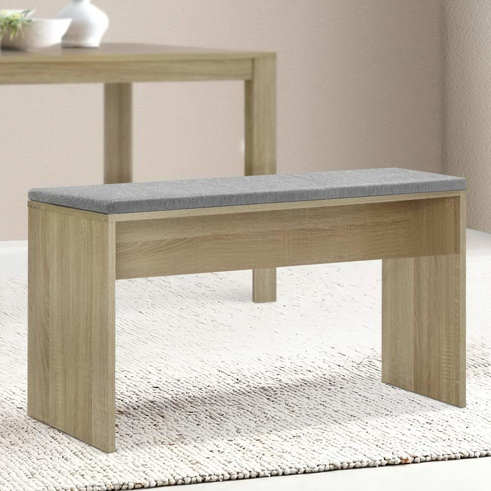 Dining Bench NATU Upholstery Seat Stool Chair Cushion Kitchen Furniture Oak 90cm Fast shipping On sale