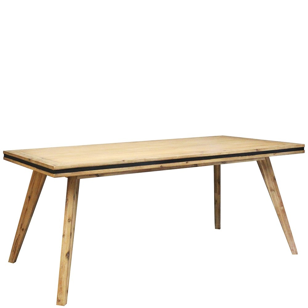 Dining Table 180cm Medium Size Solid Acacia Wooden Frame in Silver Brush Colour Fast shipping On sale