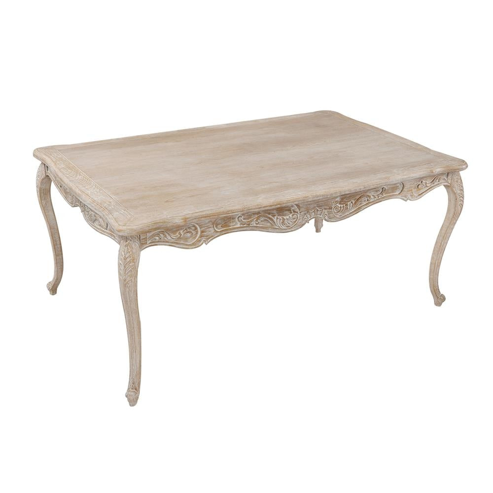 Dining Table Oak Wood Plywood Veneer White Washed Finish in large Size Fast shipping On sale