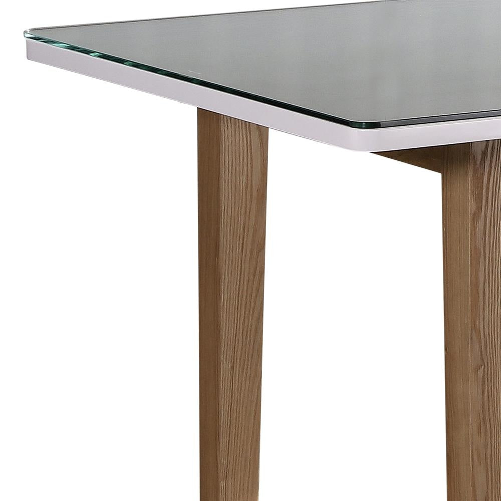 Dining Table White Top High Glossy Wooden Base Fast shipping On sale