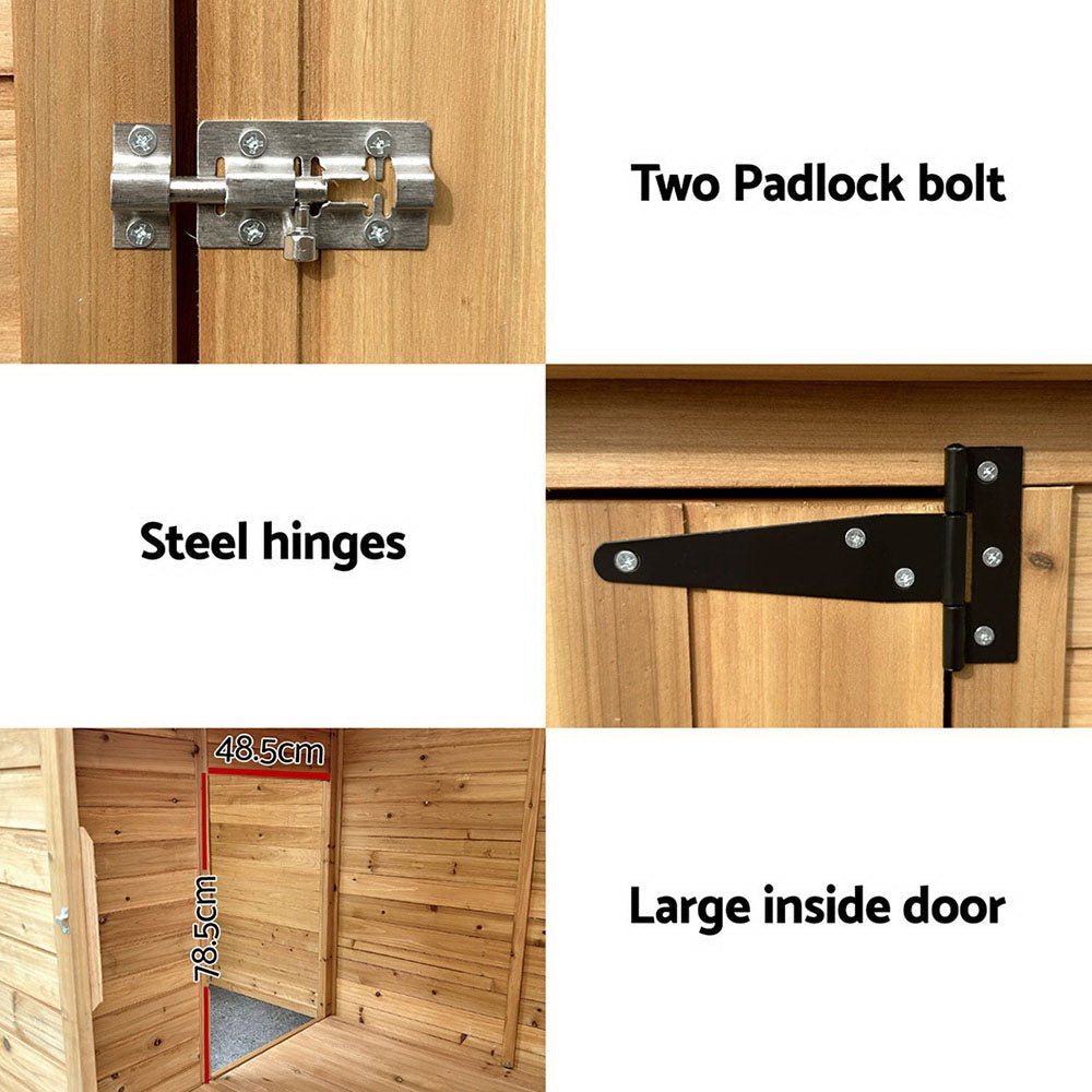 Dog Kennel Extra Large 2.28M Wooden House Bed Outdoor Pet Puppy Cabin Log Cares Fast shipping On sale