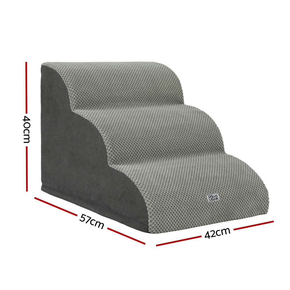 Dog Ramp Steps Foam 3 Tier Pet Stairs For Bed Sofa Car Portable Indoor Cares Fast shipping On sale