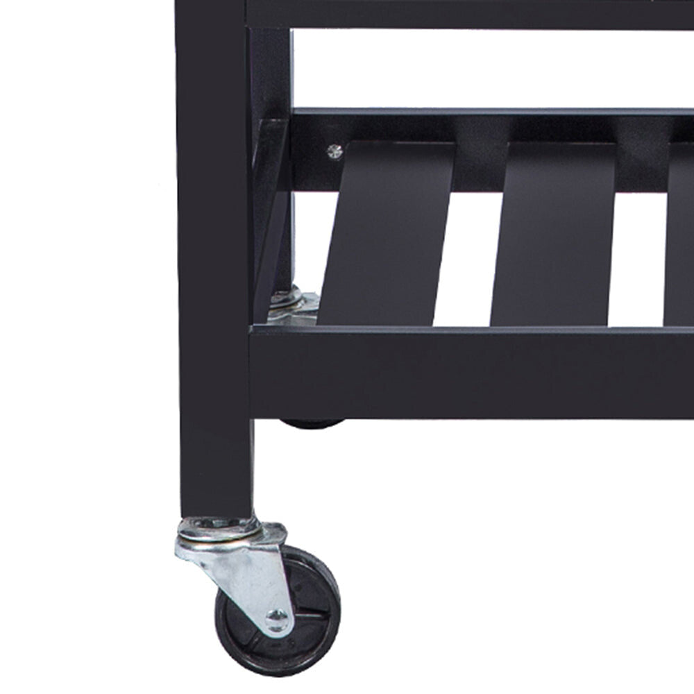 Dora Modern Wooden Kitchen Trolley Cart 1-Drawer 1-Door Storage Rack Organiser Black Fast shipping On sale