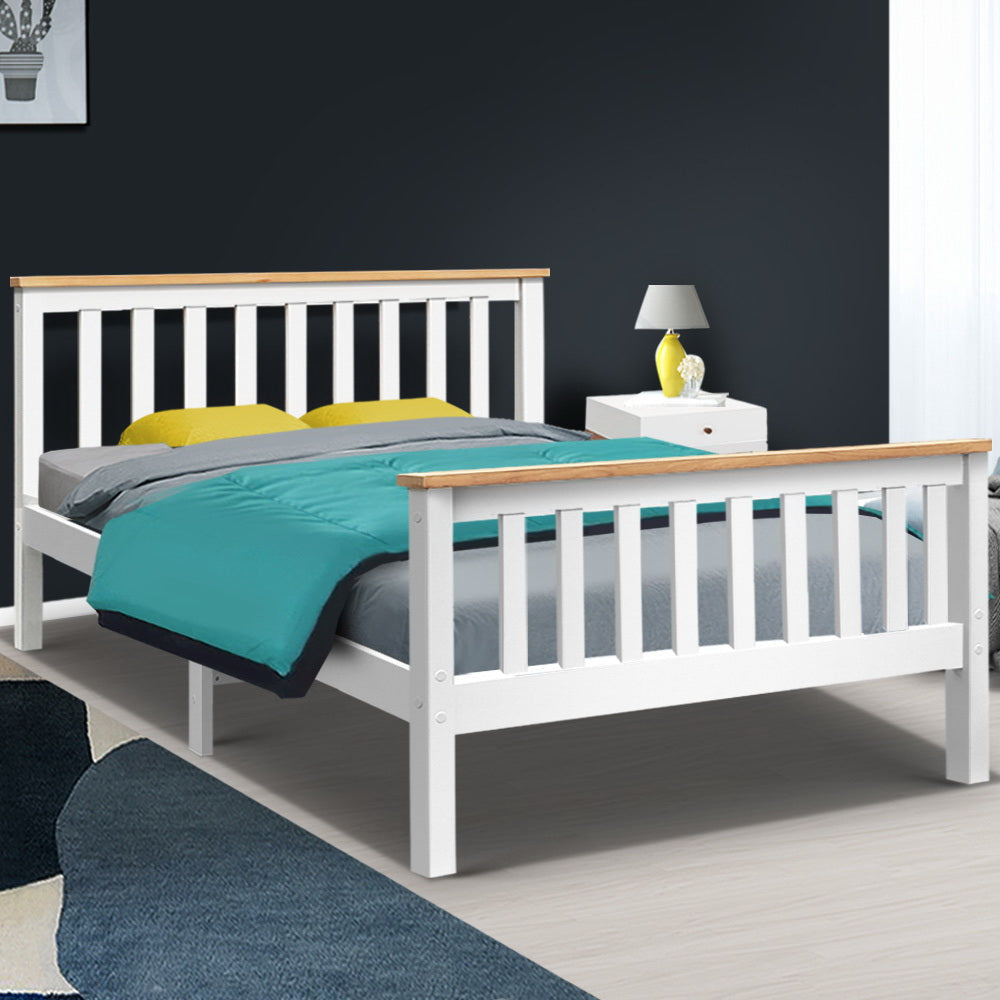 Double Full Size Wooden Bed Frame PONY Timber Mattress Base Bedroom Kids Fast shipping On sale