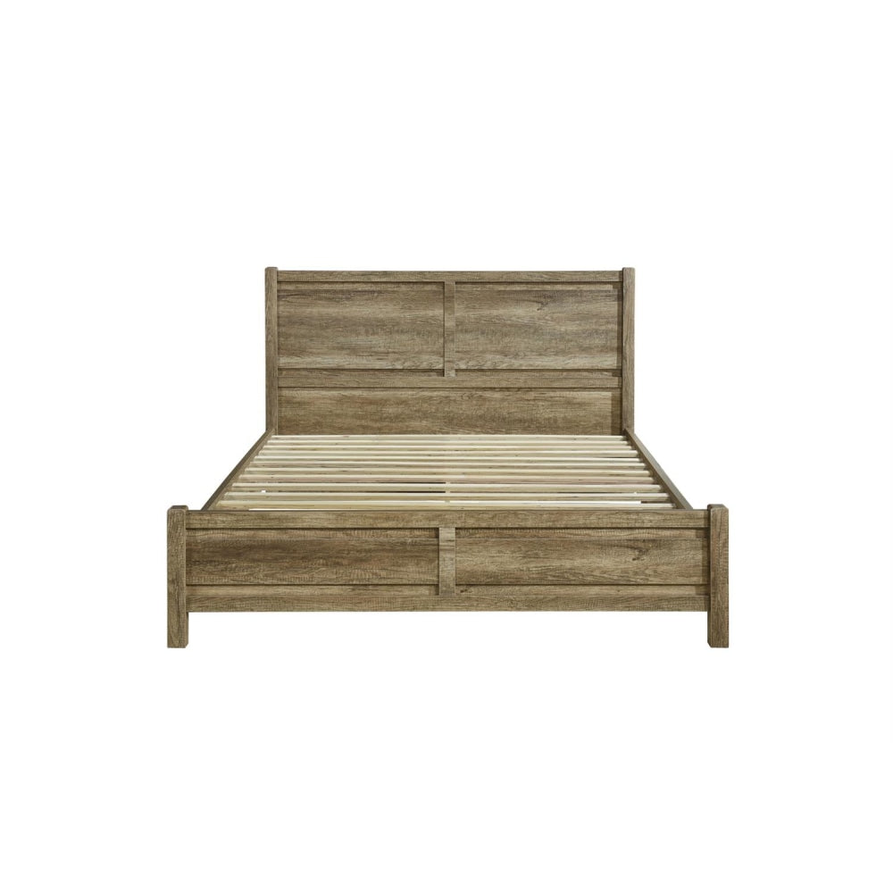 Double Size Bed Frame Natural Wood like MDF in Oak Colour Fast shipping On sale